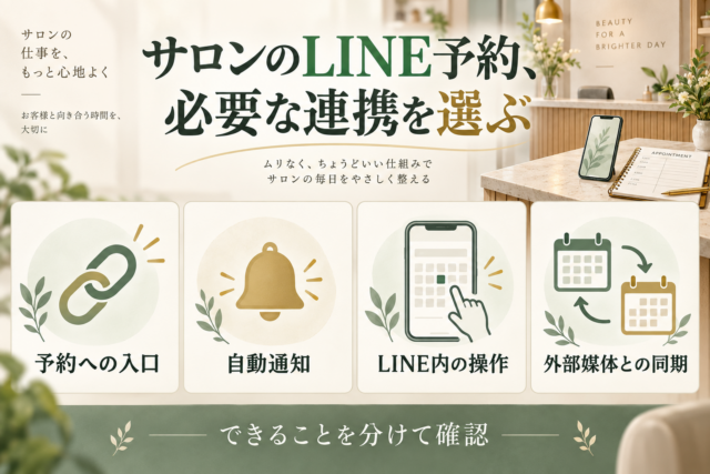 サロンのLINE予約システム｜連携の違いと選び方